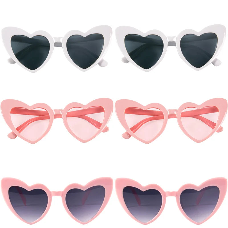 6/8pairs Vintage Heart Shaped Sunglasses Bachelorette Bride Bridesmaid glasses Wedding Bridal Shower Decor woman Hen party gifts