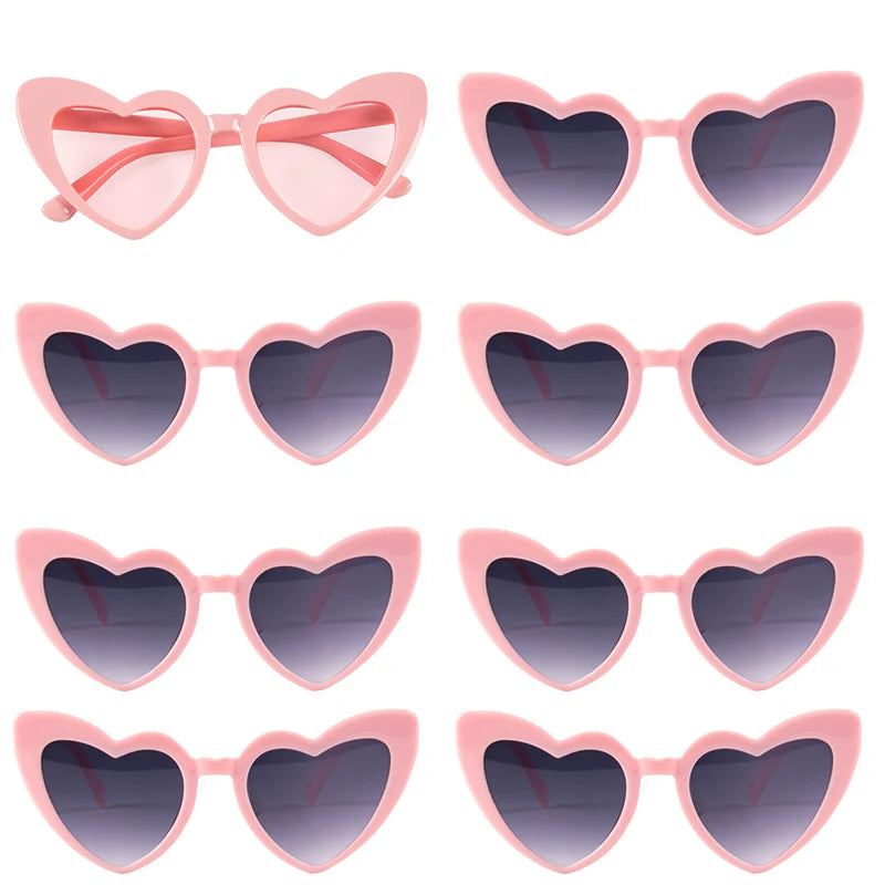 6/8pairs Vintage Heart Shaped Sunglasses Bachelorette Bride Bridesmaid glasses Wedding Bridal Shower Decor woman Hen party gifts