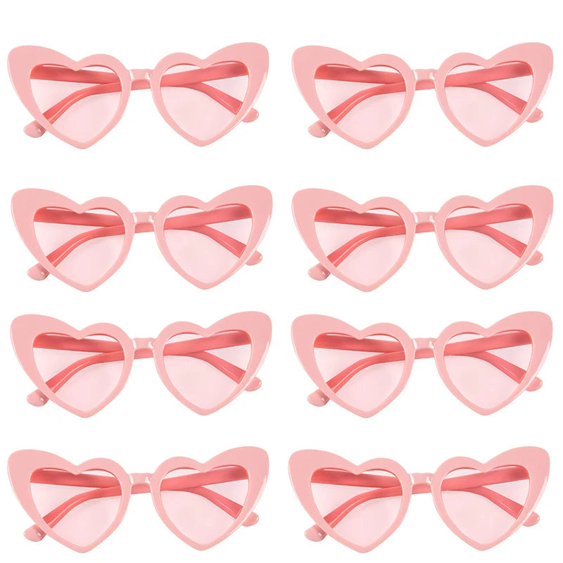 6/8pairs Vintage Heart Shaped Sunglasses Bachelorette Bride Bridesmaid glasses Wedding Bridal Shower Decor woman Hen party gifts