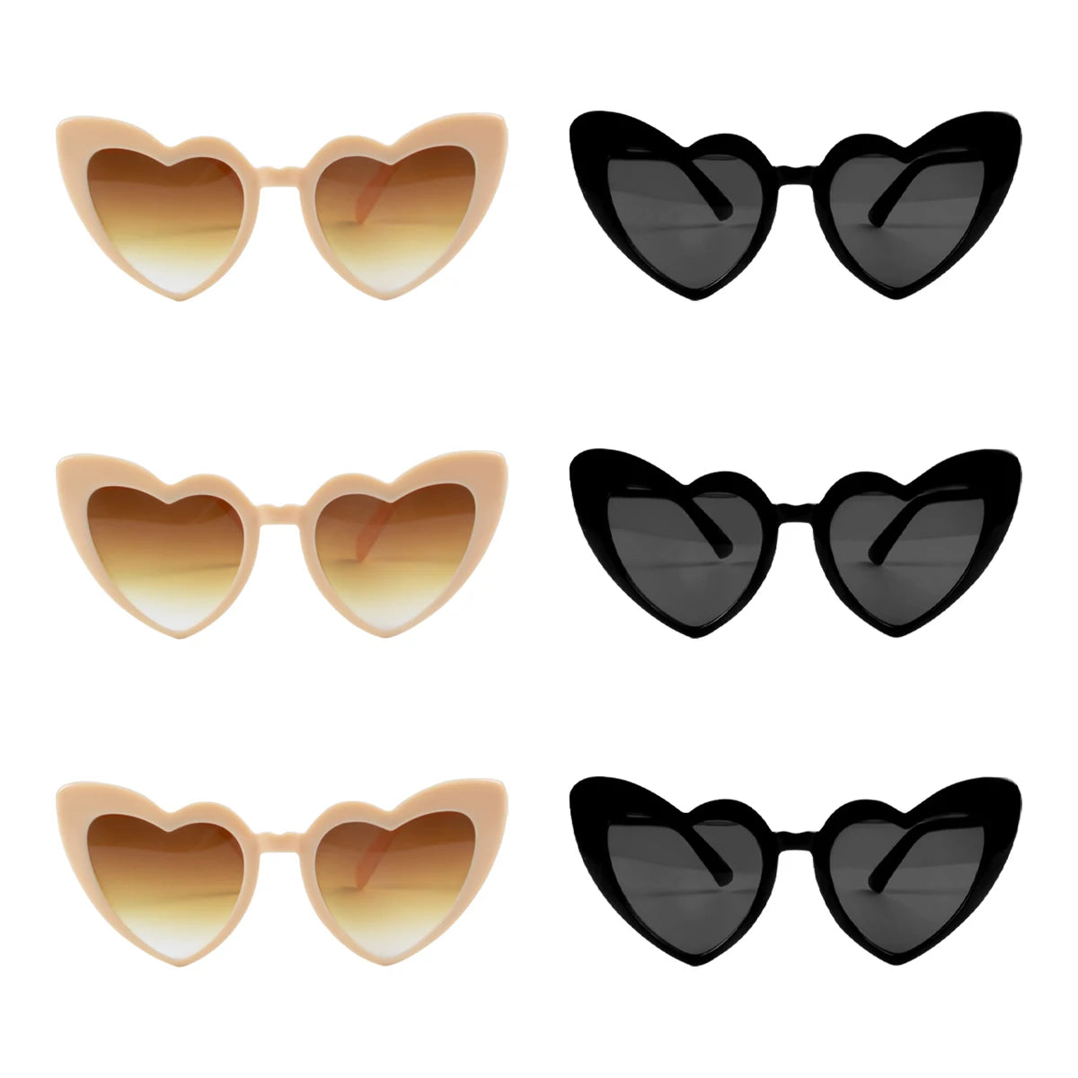 6/8pairs Vintage Heart Shaped Sunglasses Bachelorette Bride Bridesmaid glasses Wedding Bridal Shower Decor woman Hen party gifts