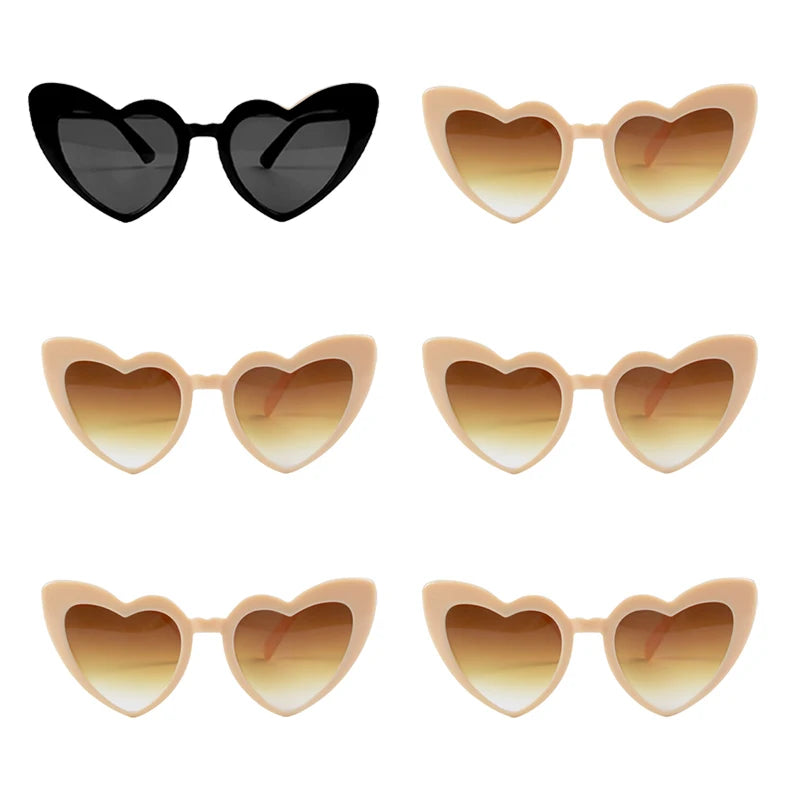 6/8pairs Vintage Heart Shaped Sunglasses Bachelorette Bride Bridesmaid glasses Wedding Bridal Shower Decor woman Hen party gifts