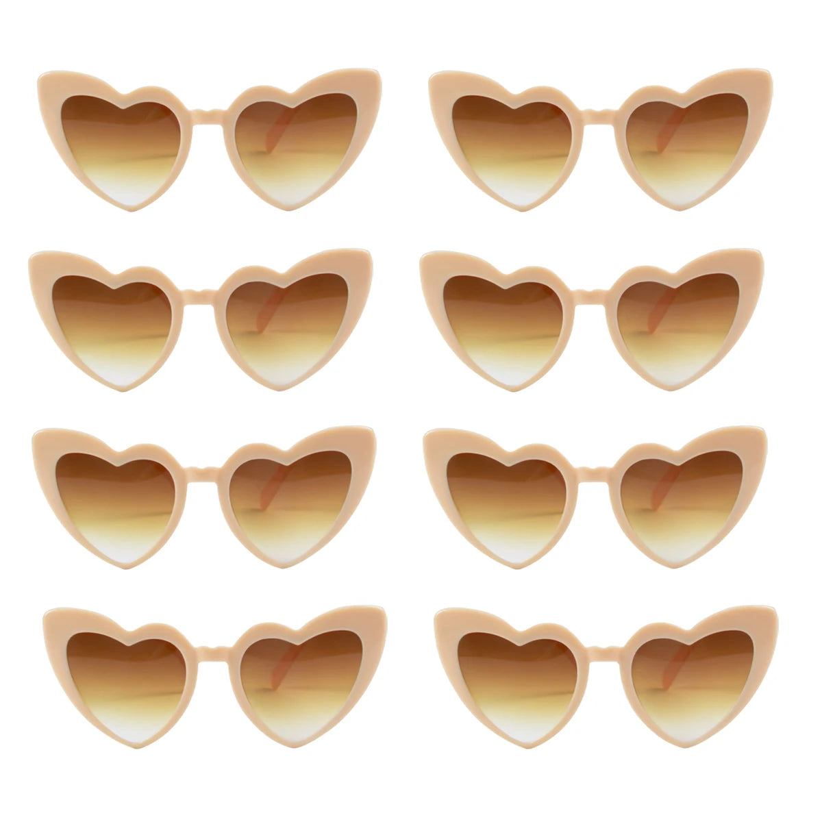 6/8pairs Vintage Heart Shaped Sunglasses Bachelorette Bride Bridesmaid glasses Wedding Bridal Shower Decor woman Hen party gifts