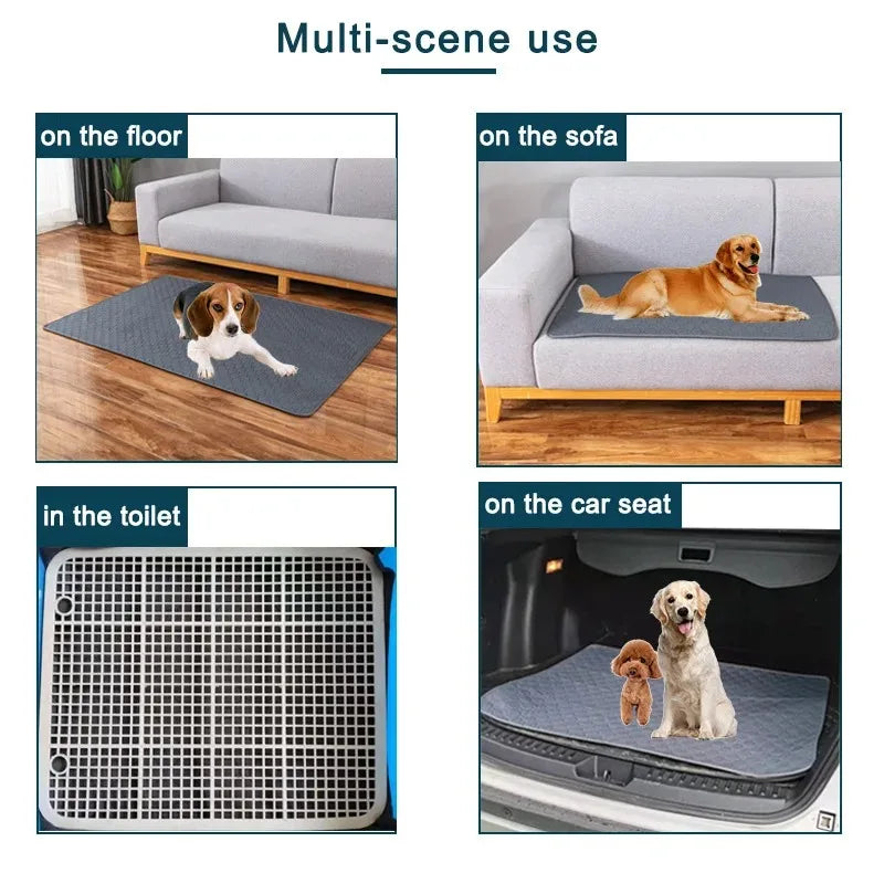 Dog Pee Reusable Pad Blanket Absorbent Diaper Washable Puppy Training Pad Pet Bed Urine Mat for Pet Car Seat Cover Pet Supplies