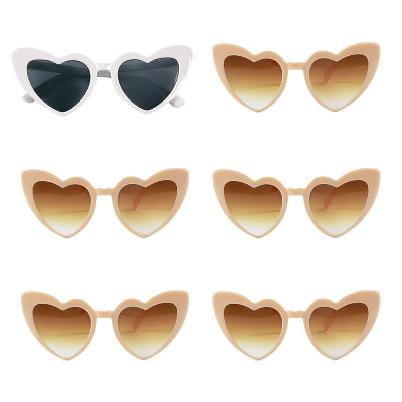 6/8pairs Vintage Heart Shaped Sunglasses Bachelorette Bride Bridesmaid glasses Wedding Bridal Shower Decor woman Hen party gifts