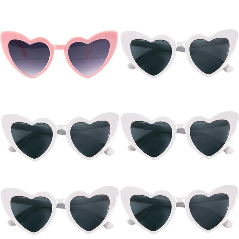 6/8pairs Vintage Heart Shaped Sunglasses Bachelorette Bride Bridesmaid glasses Wedding Bridal Shower Decor woman Hen party gifts