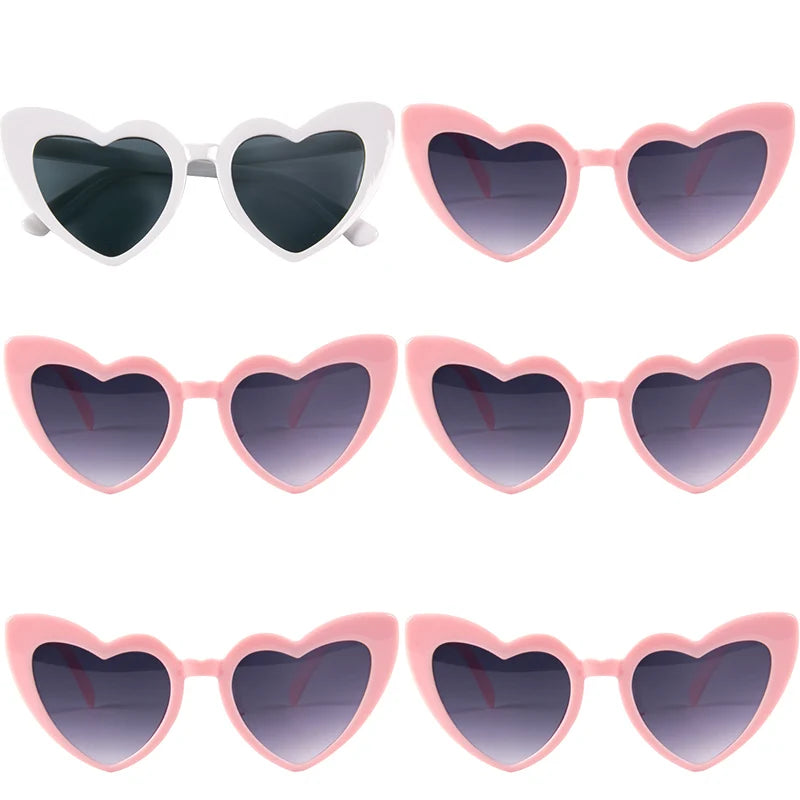6/8pairs Vintage Heart Shaped Sunglasses Bachelorette Bride Bridesmaid glasses Wedding Bridal Shower Decor woman Hen party gifts