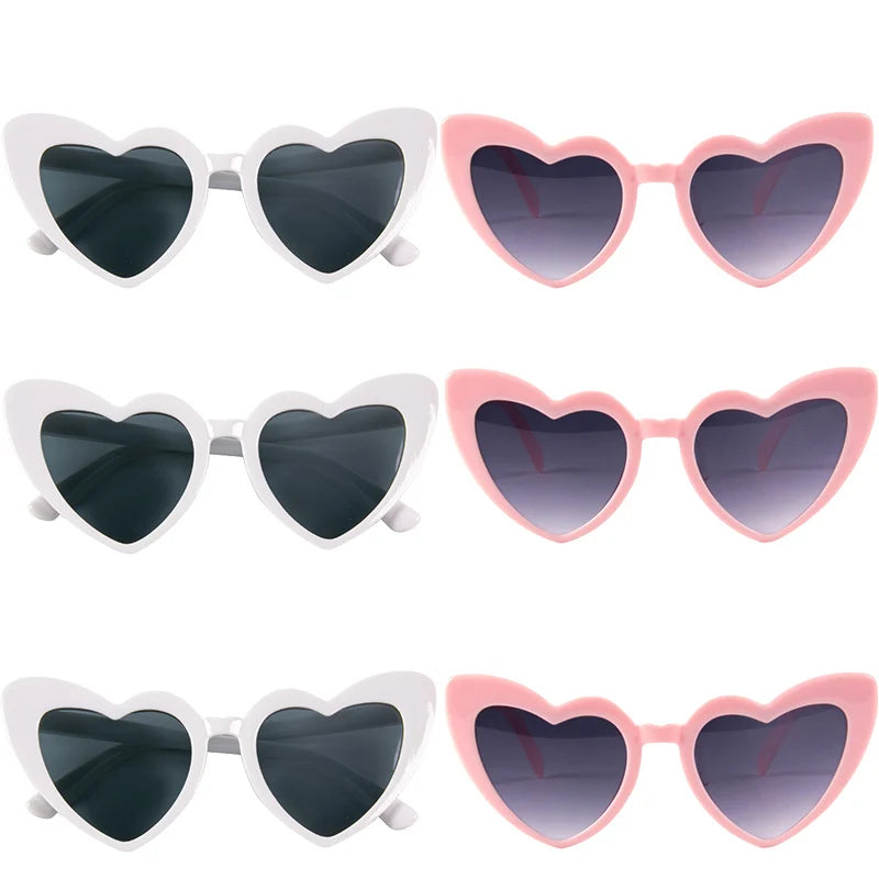 6/8pairs Vintage Heart Shaped Sunglasses Bachelorette Bride Bridesmaid glasses Wedding Bridal Shower Decor woman Hen party gifts