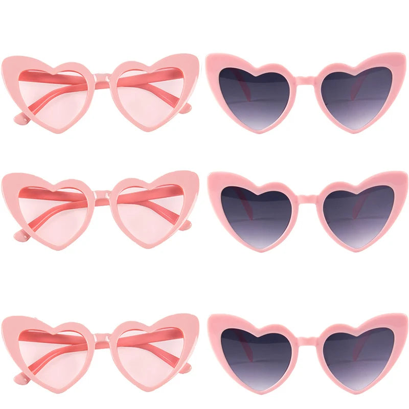 6/8pairs Vintage Heart Shaped Sunglasses Bachelorette Bride Bridesmaid glasses Wedding Bridal Shower Decor woman Hen party gifts