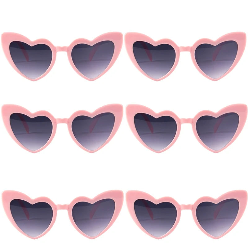 6/8pairs Vintage Heart Shaped Sunglasses Bachelorette Bride Bridesmaid glasses Wedding Bridal Shower Decor woman Hen party gifts